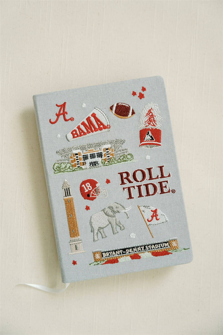 Gracefully Made Art - Embroidered University of Alabama Hardcover Notebook