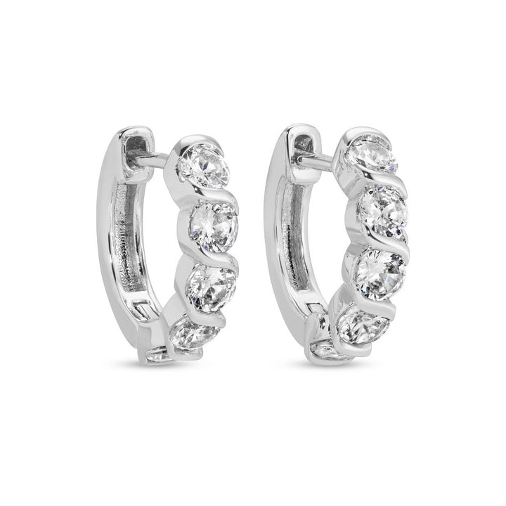 Splendid Iris - Small Cz Huggies: Gold