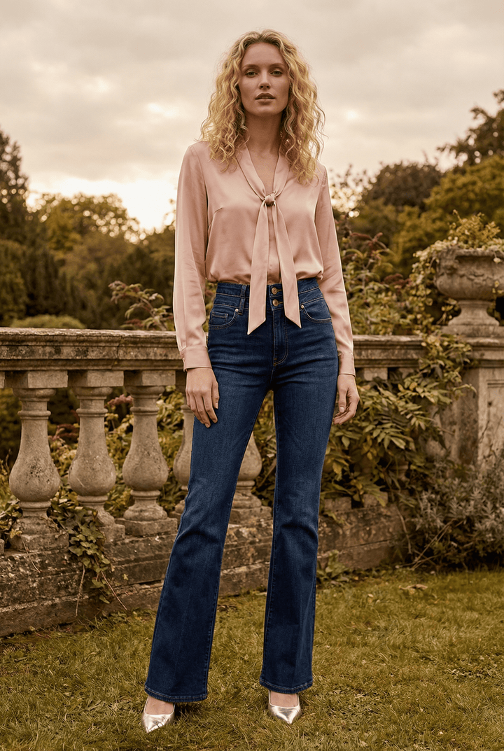 ARTEMIS VINTAGE - HIGH RISE STRETCH DOUBLE WAIST BOOTCUT JEANS: 1 (24)