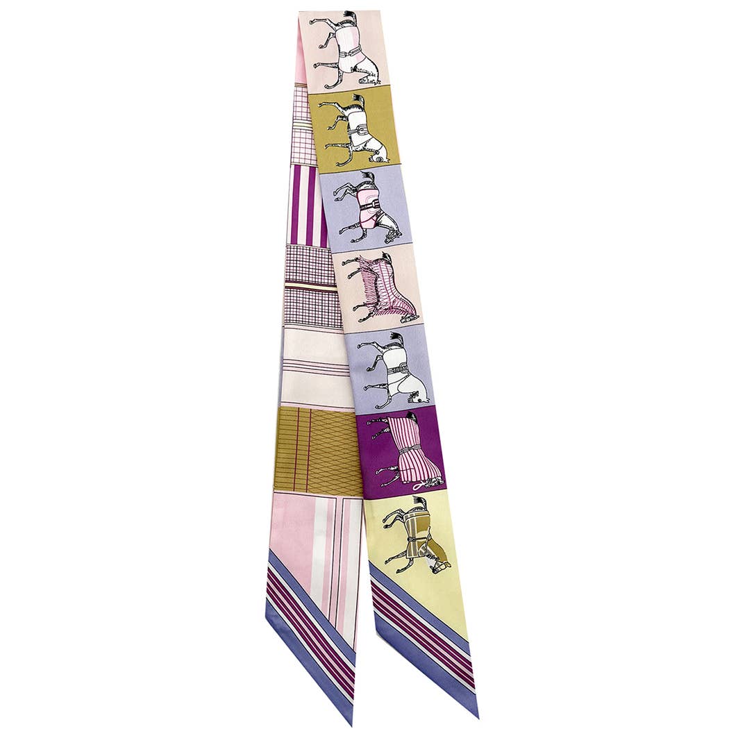 Fashion City - Colorful Patterns Horse Print Light Weight Scarf: YEL / ONE SIZE