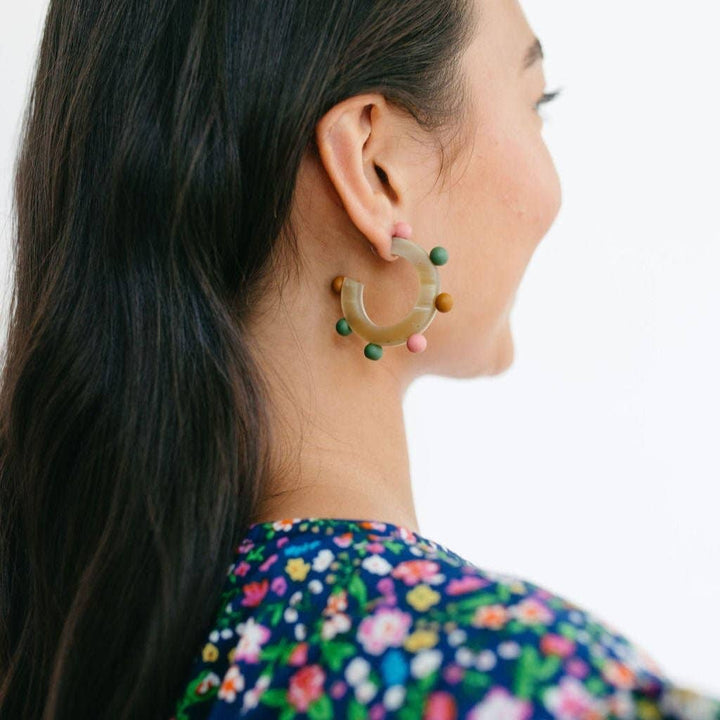 Sunshine Tienda - Rainbow Bead Hoops