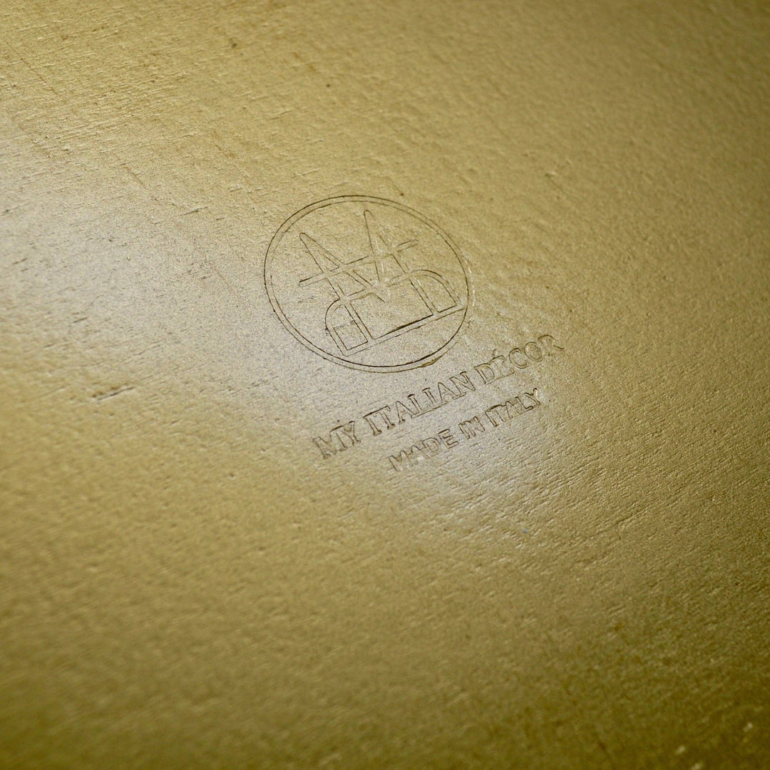 Via Graceffo - Florentine Carved Gilded Wood Circle Tray, Made in Italy: Large
