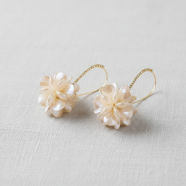 paperln - Acrylic Floral Rhinestone Drop Earrings