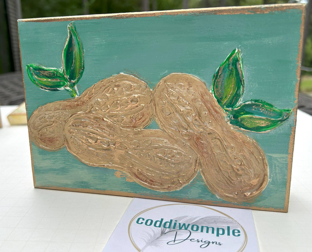 Coddiwomple - Peanut - painted block  Fall   Harvest   Autumn  Festival