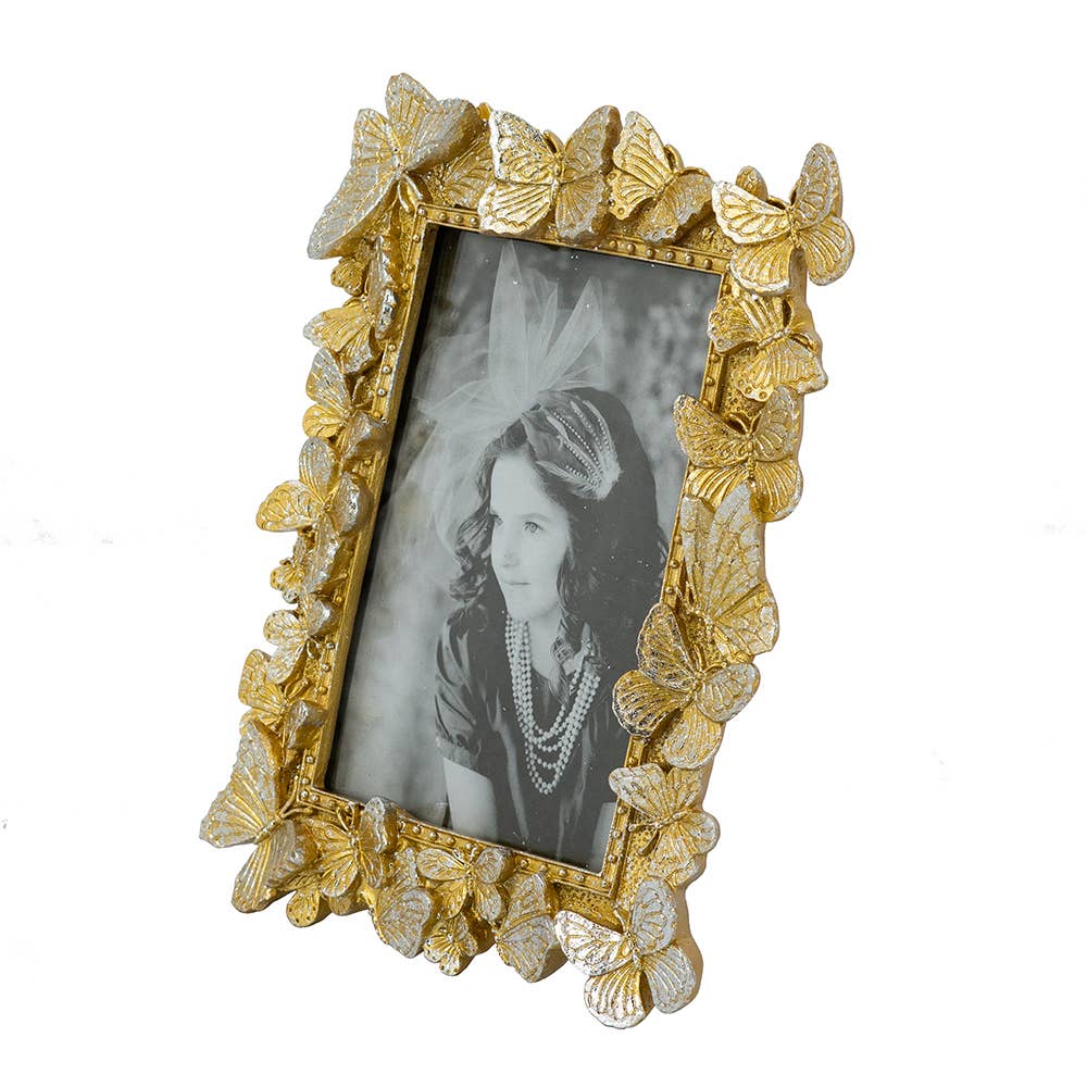 A&B Home Group Inc. - 7.5x9.5" Butterfly Elegance Photo Frame - 5x7" Opening