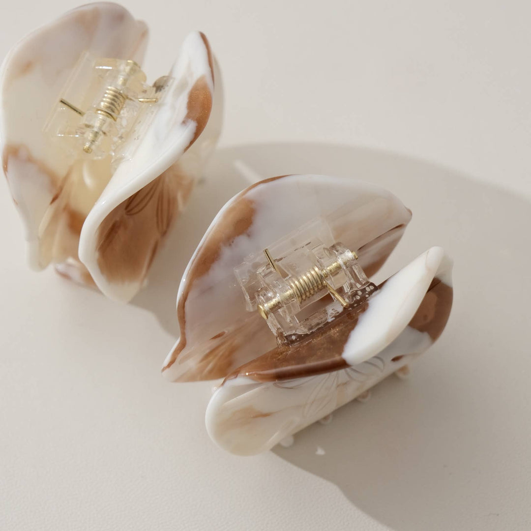 Adorro - Calacatta Sand Dollar Claw Clip - Small