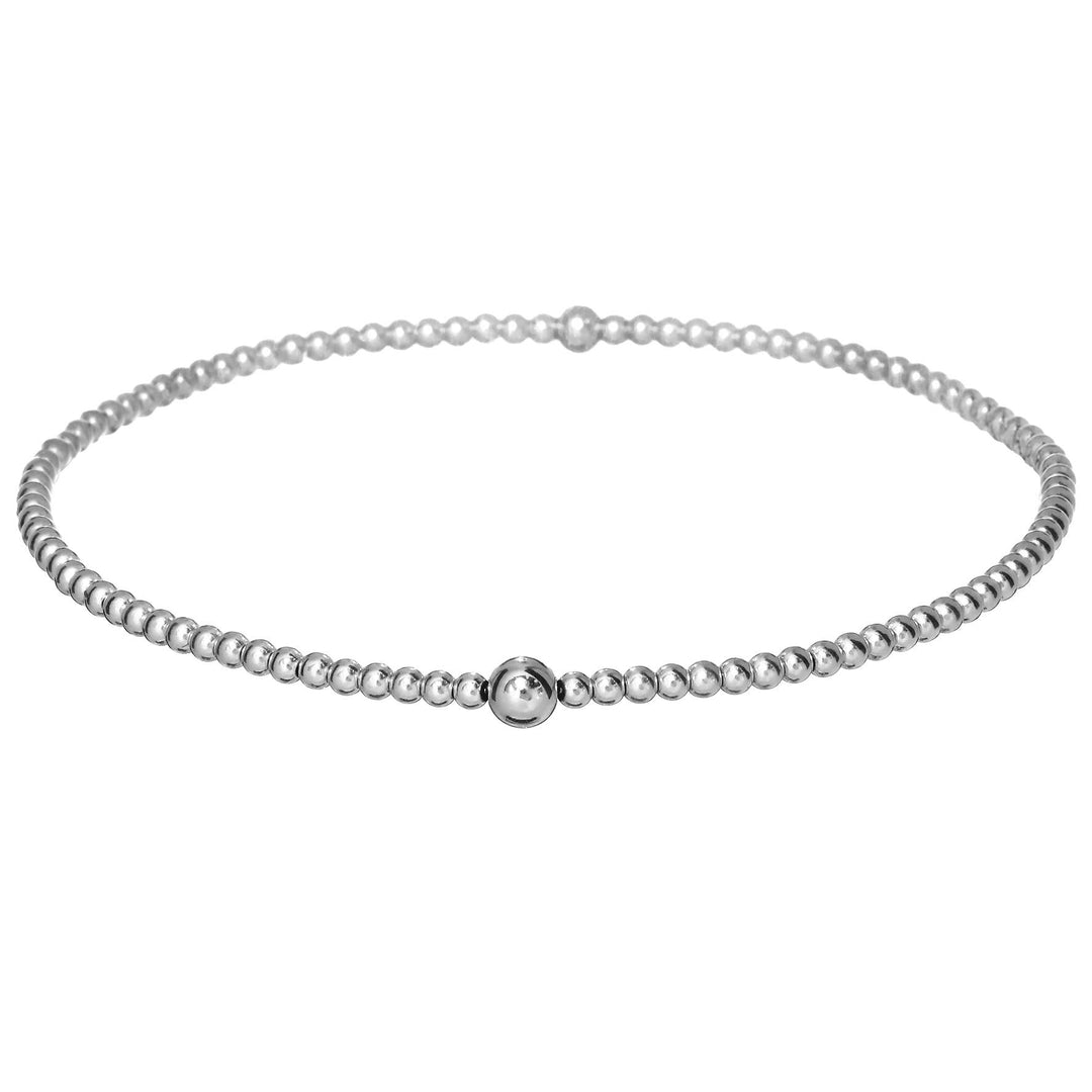 "VANESSA" Anti-Tarnish Stretchy Bead Bracelet: Gold Filled / Stretchy 6.5"