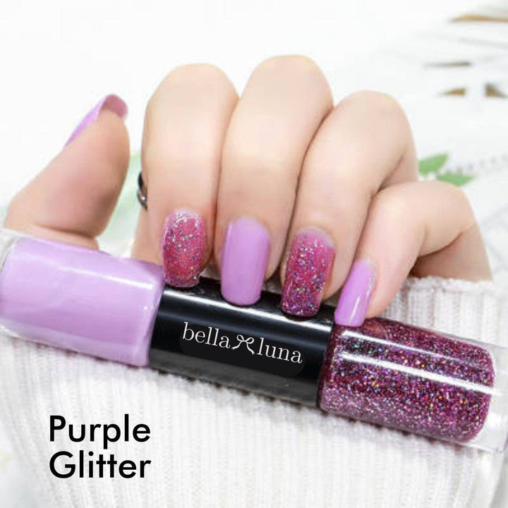 Tiny Gift Society - Double Nail Polish - Trendy Colors, Glitter Polish Gift: Pastel Mix