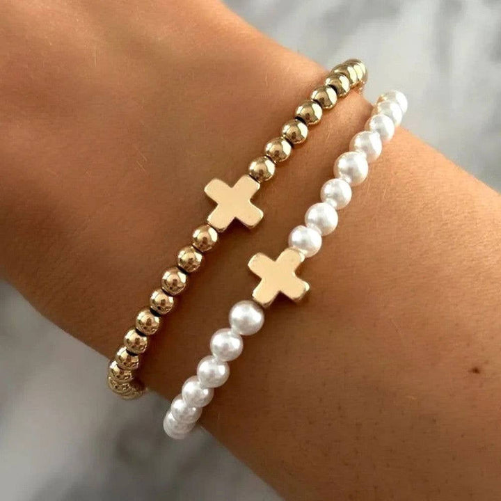 Deep South Originals Inc. - Gracie Cross Bracelet ~ Deep South Originals: Gold