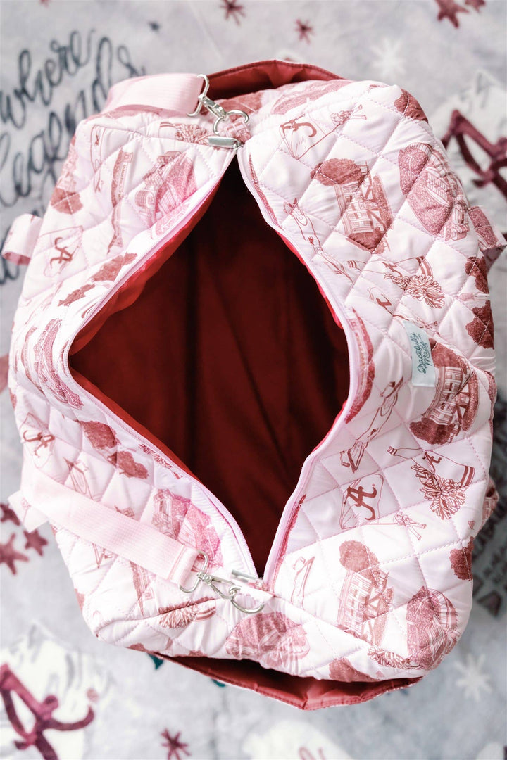 Gracefully Made Art - Licensed University of Alabama Quilted Duffle