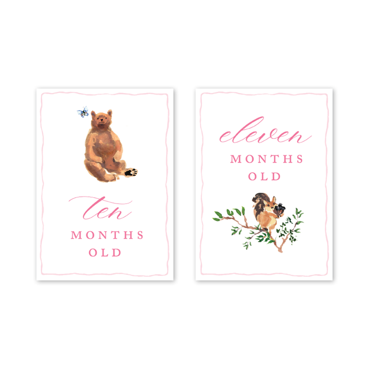 Dogwood Hill - Woodland Pink Milestone Cards: Milestone Cards - Set of 15