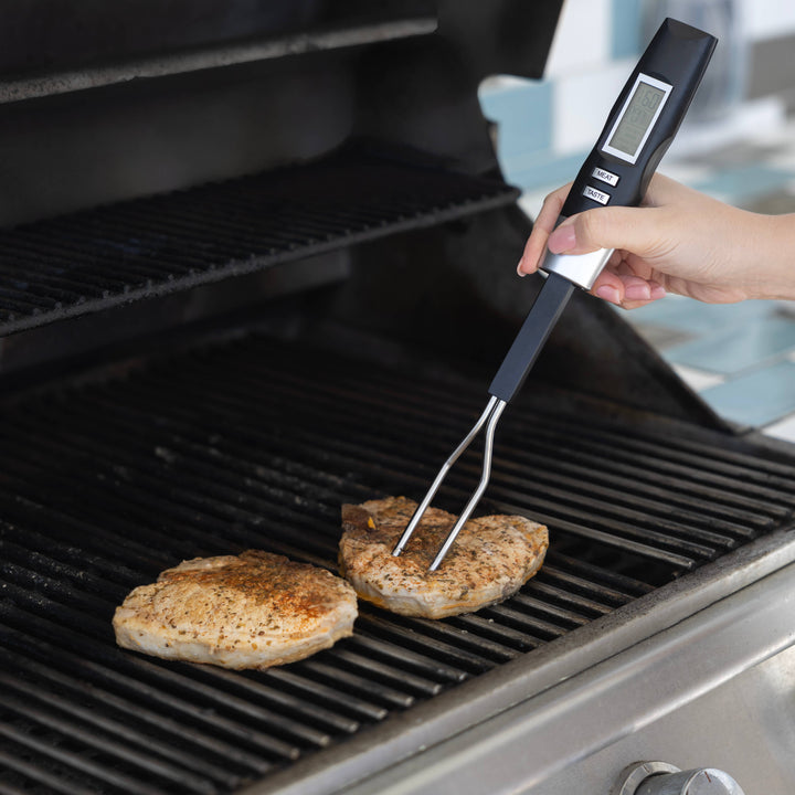 Fox Run Brands - Outset Grill Fork Digital Meat Thermometer For BBQ