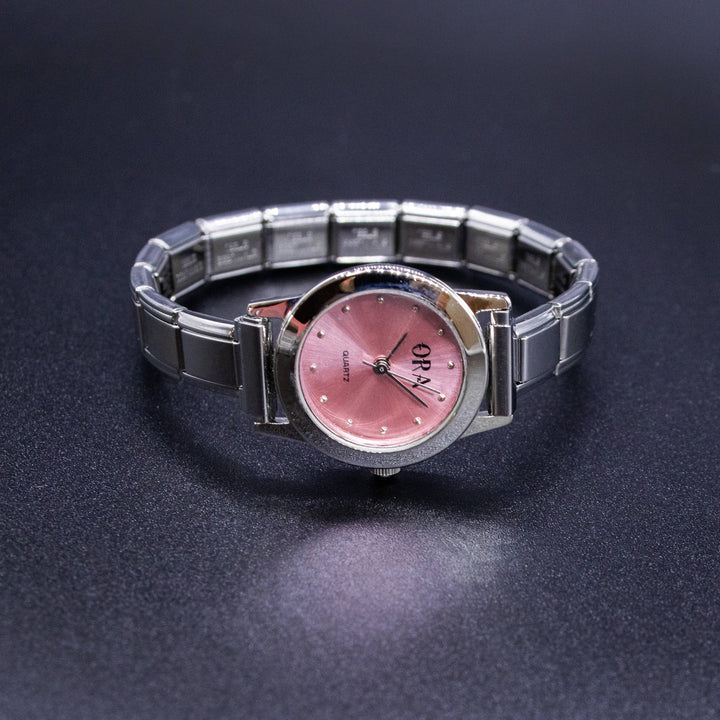 Natalia - Italian Charm Link Watch (Analog): Silver