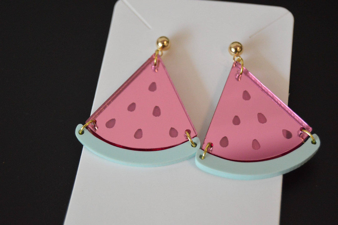 The Adorned Fox - Watermelon Earrings, Earrings, Summer Earrings