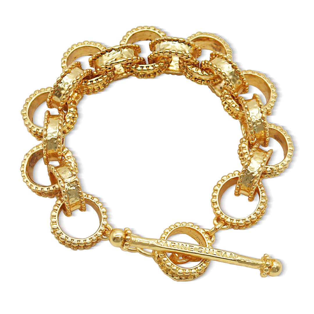 KARINE SULTAN - Dotty Links Bracelet - 24K Gold Plated