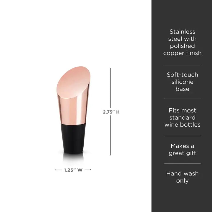 Viski - Summit™ Copper-Plated Heavyweight Bottle Stopper