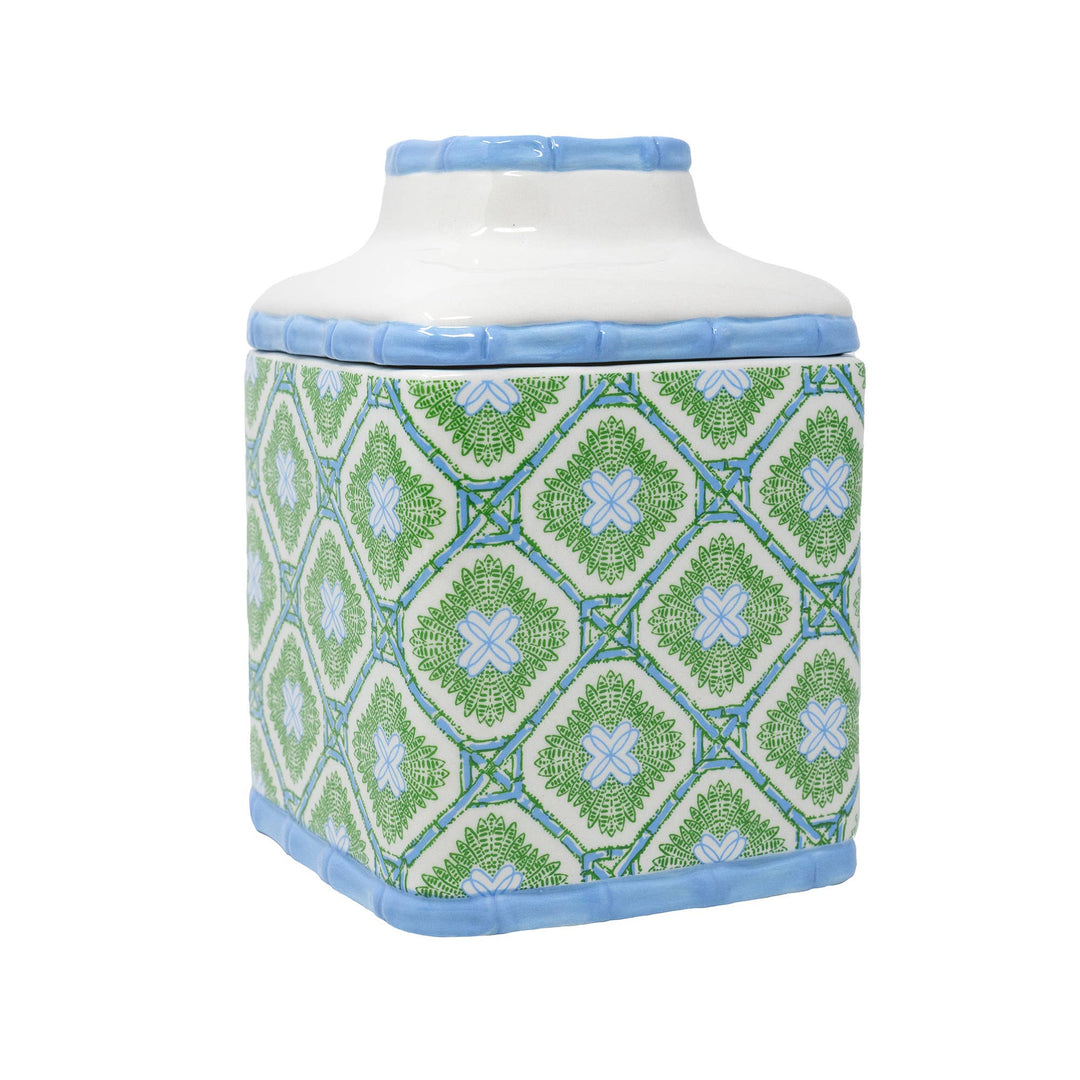Lilly Pulitzer by Lifeguard Press - Tissue Holder, Bamboo Logo Trellis