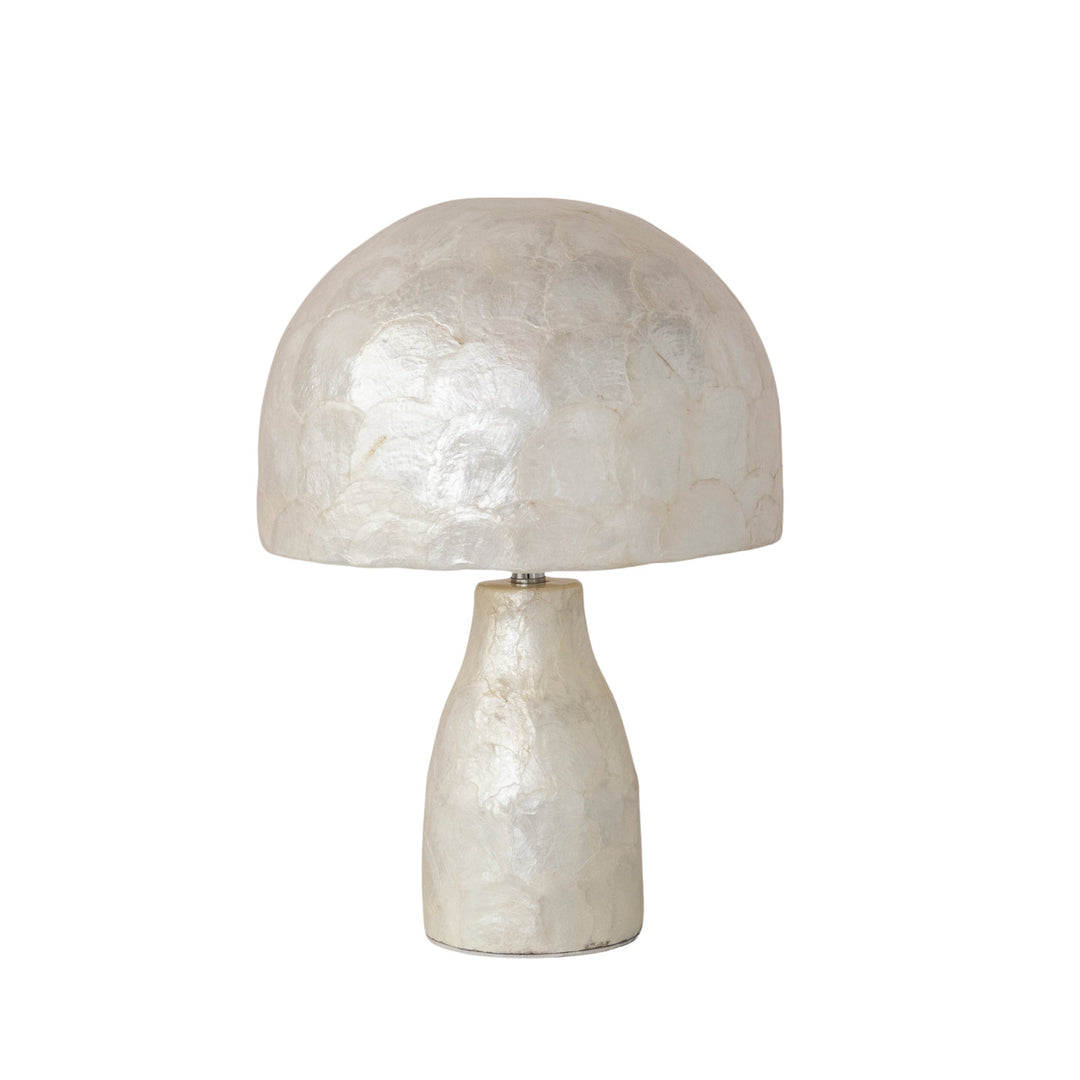 Capiz Table Lamp with Inline Switch, Natural