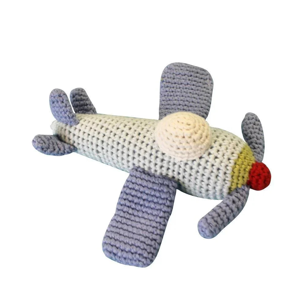 Airplane Dimple Rattle-6”