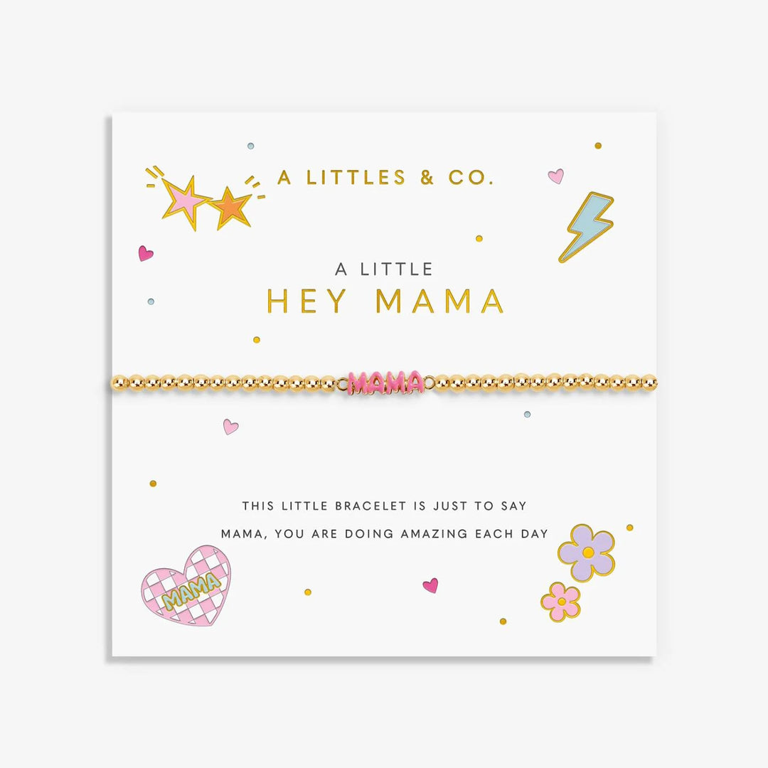 A LITTLE VIBES | HEY MAMA Gold-Tone Plated | Bracelet | 67/8" stretch