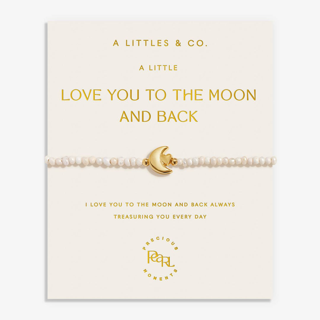 PRECIOUS MOMENTS | LOVE YOU TO THE MOON AND BACK Gold-Tone Plated Bracelet | 7 1/16" +1 3/16" extender