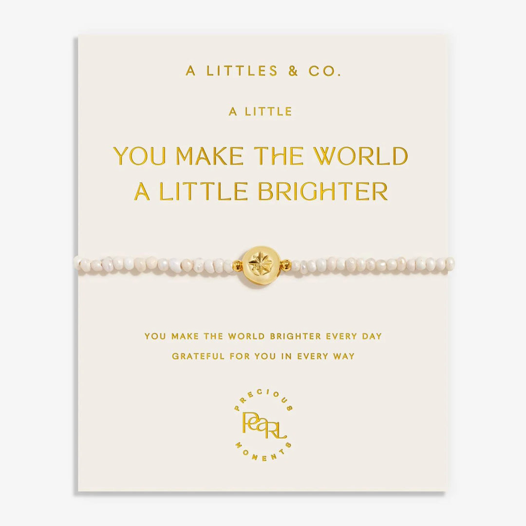 PRECIOUS MOMENTS | YOU MAKE THE WORLD A LITTLE BRIGHTER | Gold- Tone Plated Bracelet | 7 1/16" +1 3/16" extender