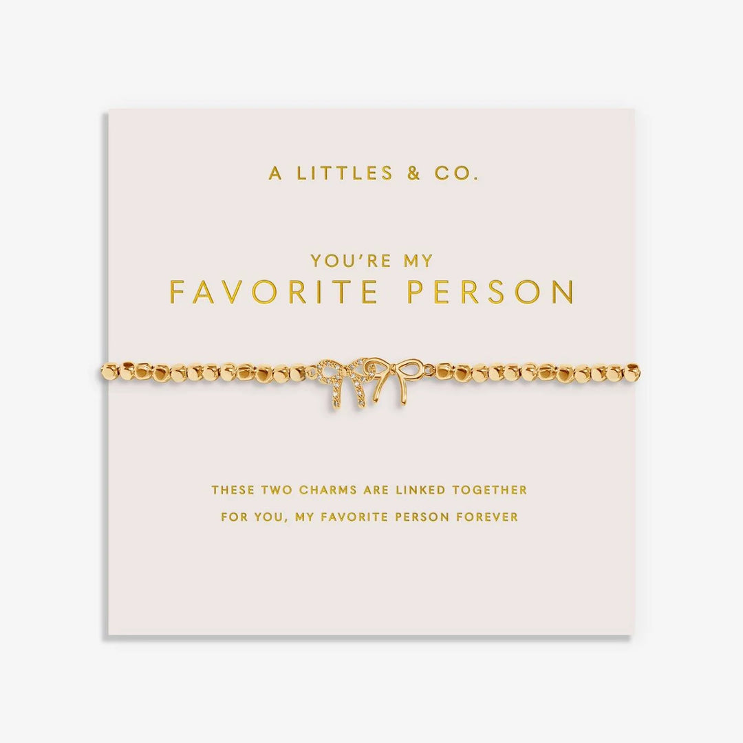 FOREVER YOURS | YOU'RE MY FAVORITE PERSON | Gold-Tone Plated | Bracelet 67/8" stretch