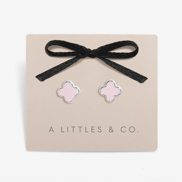 SIGNATURE CLOVER COLLECTION | PINK CLOVER Silver Plated | Stud Earrings