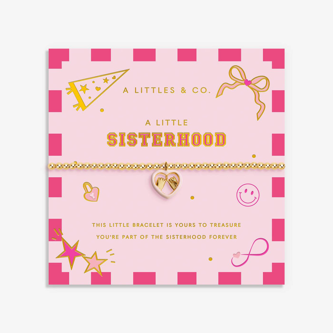 SORORITY A LITTLE | SISTERHOOD | Gold-Tone Plated Bracelet | 6 7/8" stretch