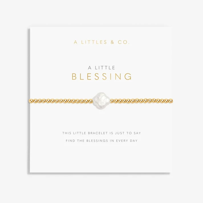 A LITTLE BLESSING | Gold-Tone Plated | Bracelet | 6 7/8" stretch