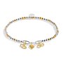 Bracelet Bar Infinity Heart Charms Bracelet In Silver And Gold-Tone Plating