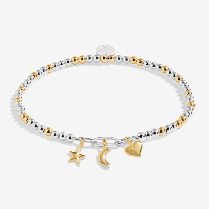 Bracelet Bar Celestial Charms Bracelet In Silver And Gold-Tone Plating