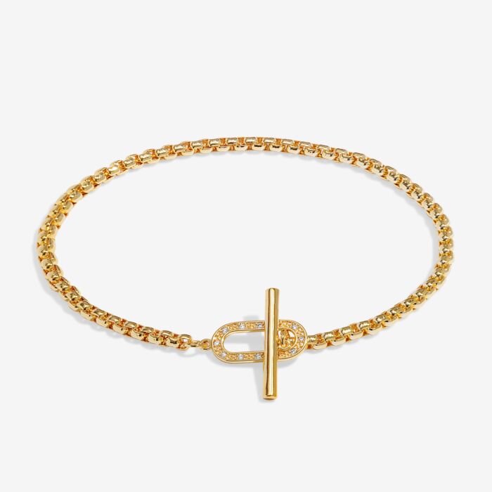 Evermore Oval T-Bar Bracelet In Gold-Tone Plating