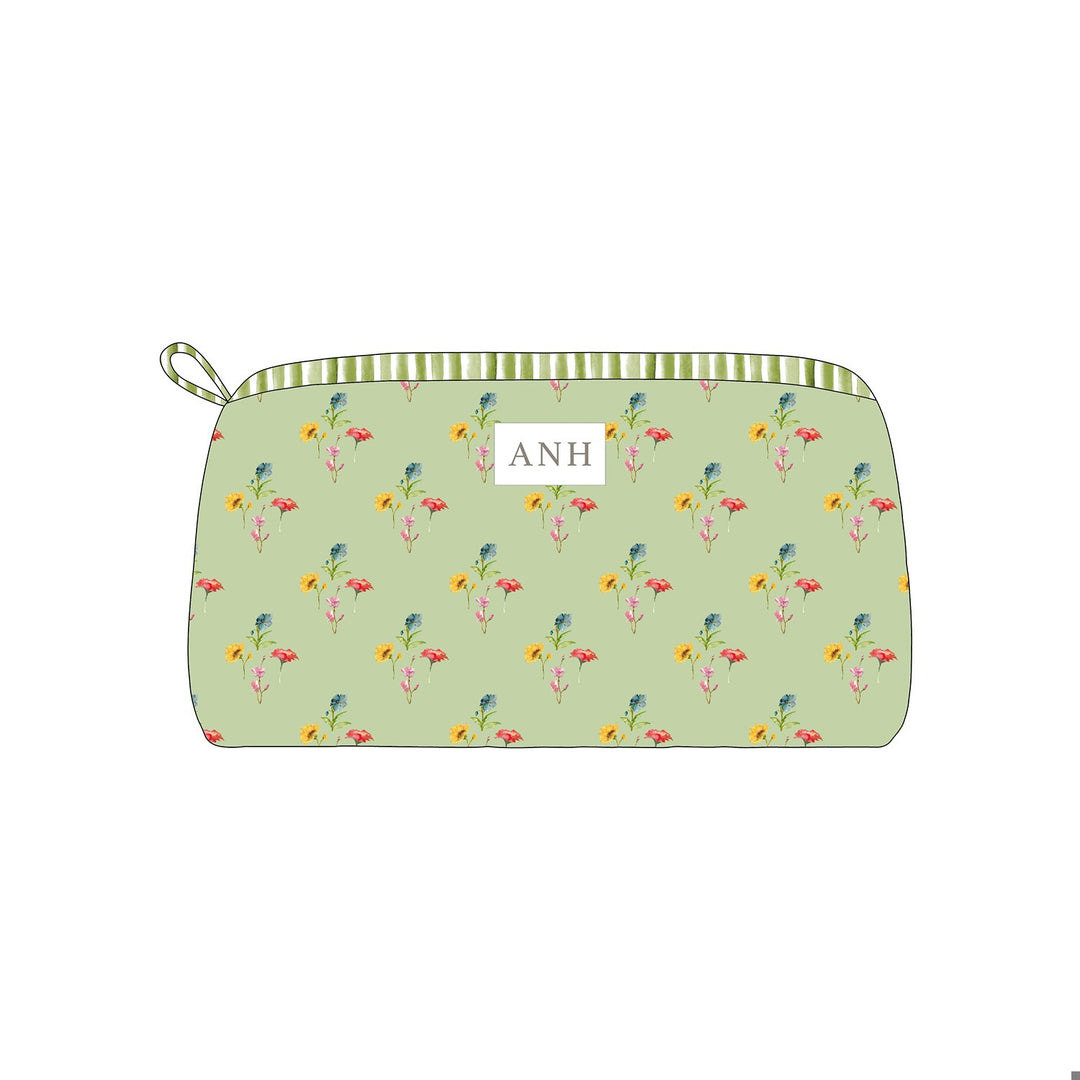 Small Green Multi Cosmetic Bag