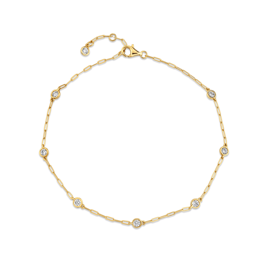Aura Station Anklet Finished in Gold