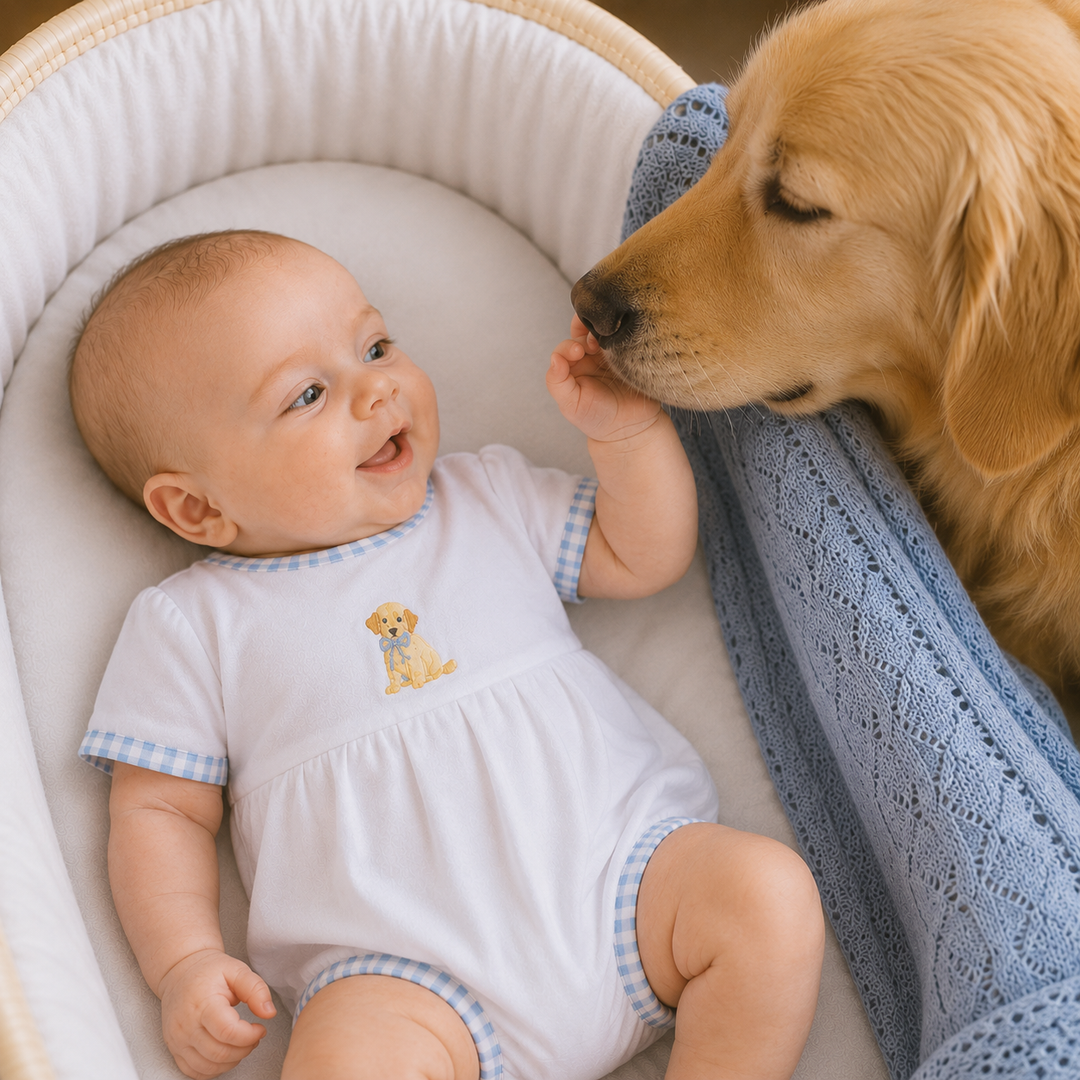 Magnolia Baby - Sweet Golden Bubble - Light Blue: 12 Months