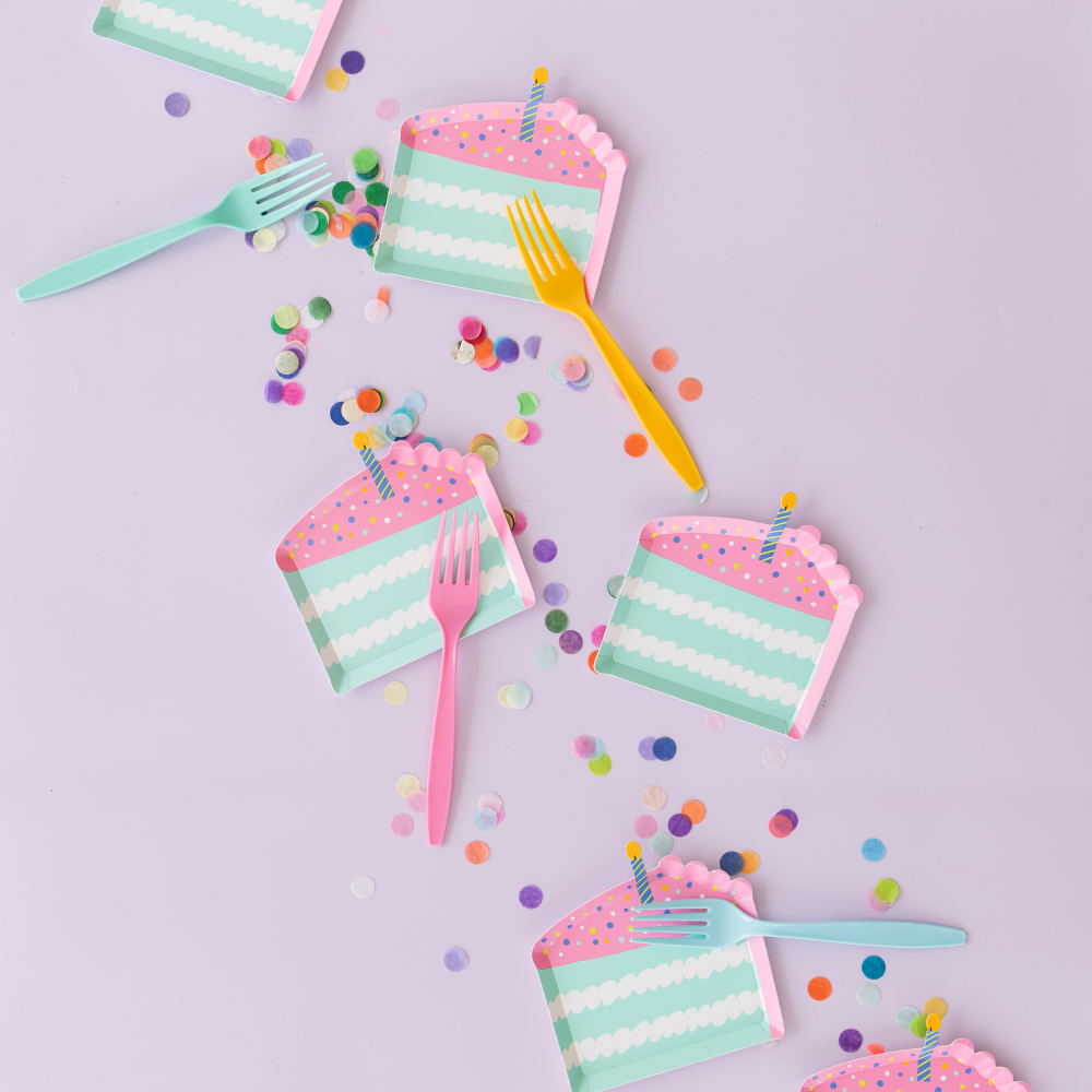Jollity & Co. + Daydream Society - It's A Birthday Cake Slice Canapé Plates