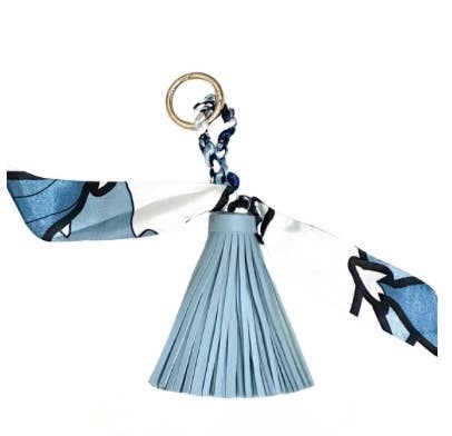 Be Clear Handbags - Amelia tassel bag charm: Taupe