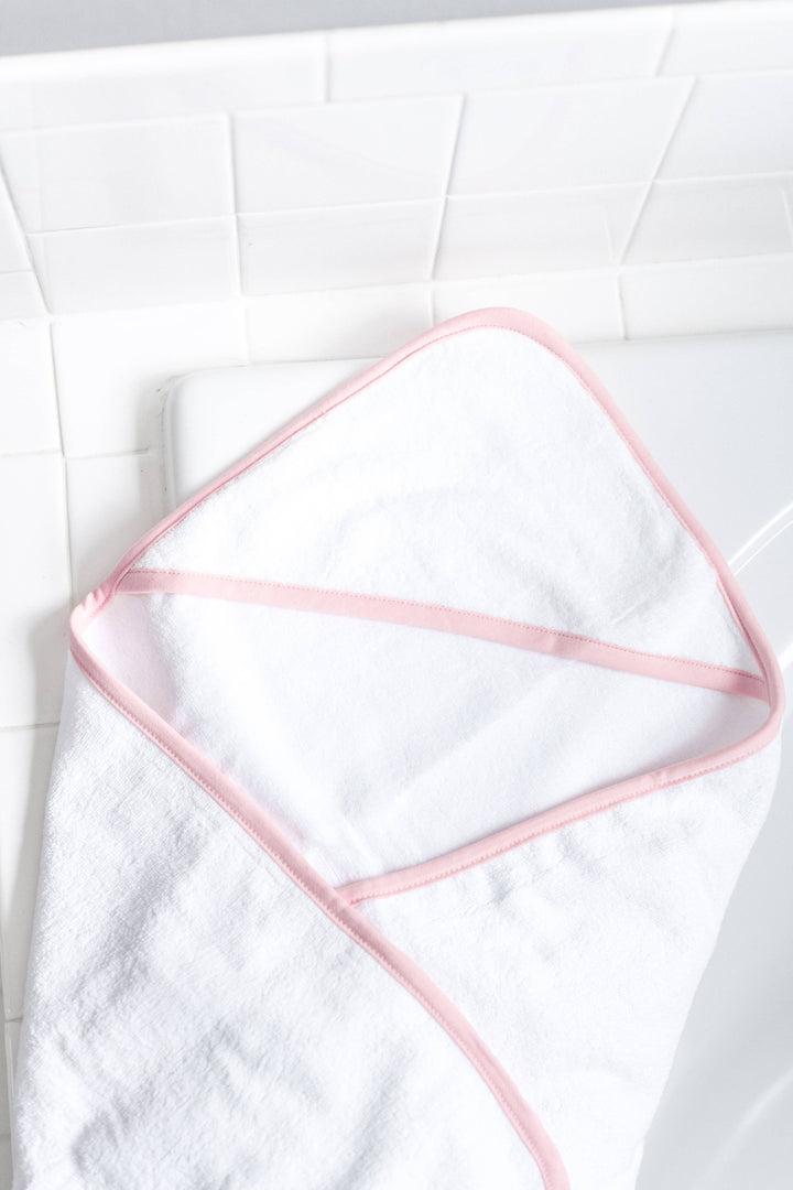 The Classic Baby - Hooded Terry Bath Towel for Baby and Toddlers | Plush Terry: Pink Gingham
