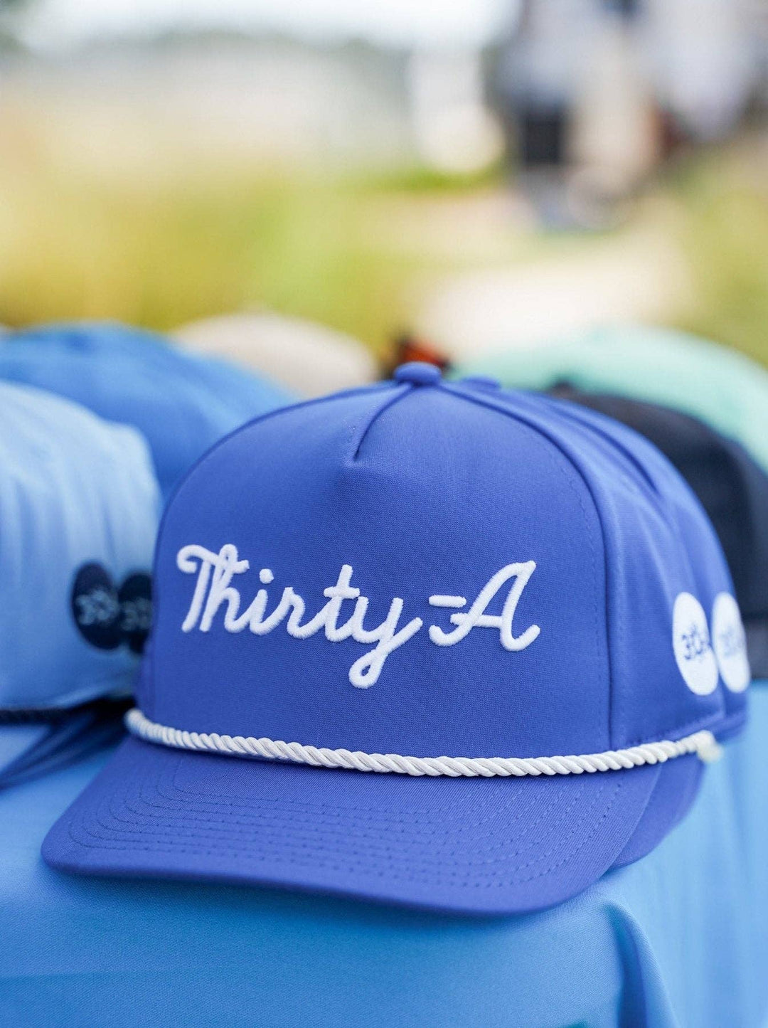 30A Gear - Thirty-A Script Hat: White