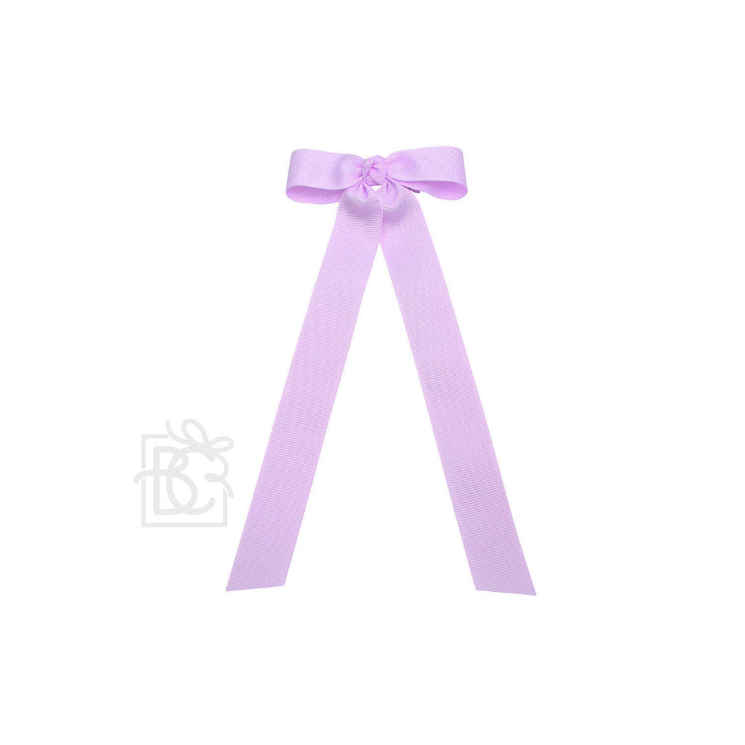 Beyond Creations, LLC - FLAT BOW W/ 7" STREAMERS ON ALLIGATOR CLIP: 3.5" W/ 7" Streamers / POWDER BLUE