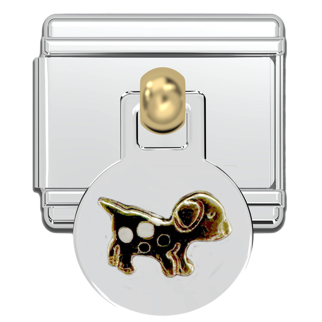Natalia - Italian Bracelet Charm - Puppy Dog 9mm Dangle Links