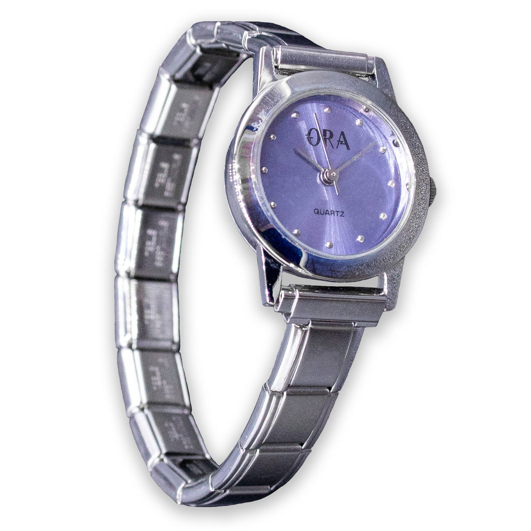 Natalia - Italian Charm Link Watch (Analog): Silver