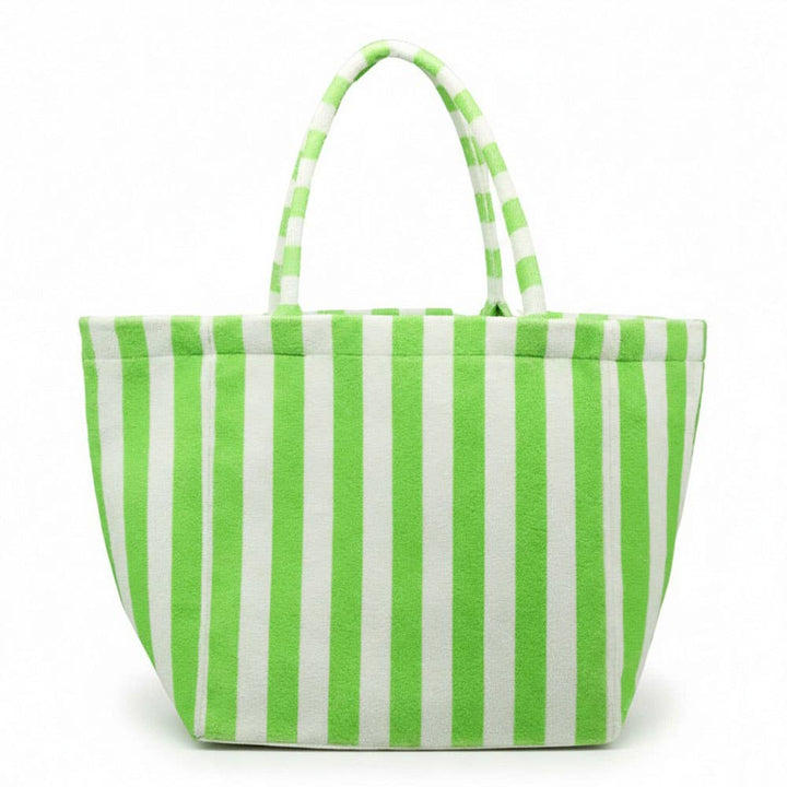 Sensibling Corp. - Striped Terry Tote Bag: Pink&Green