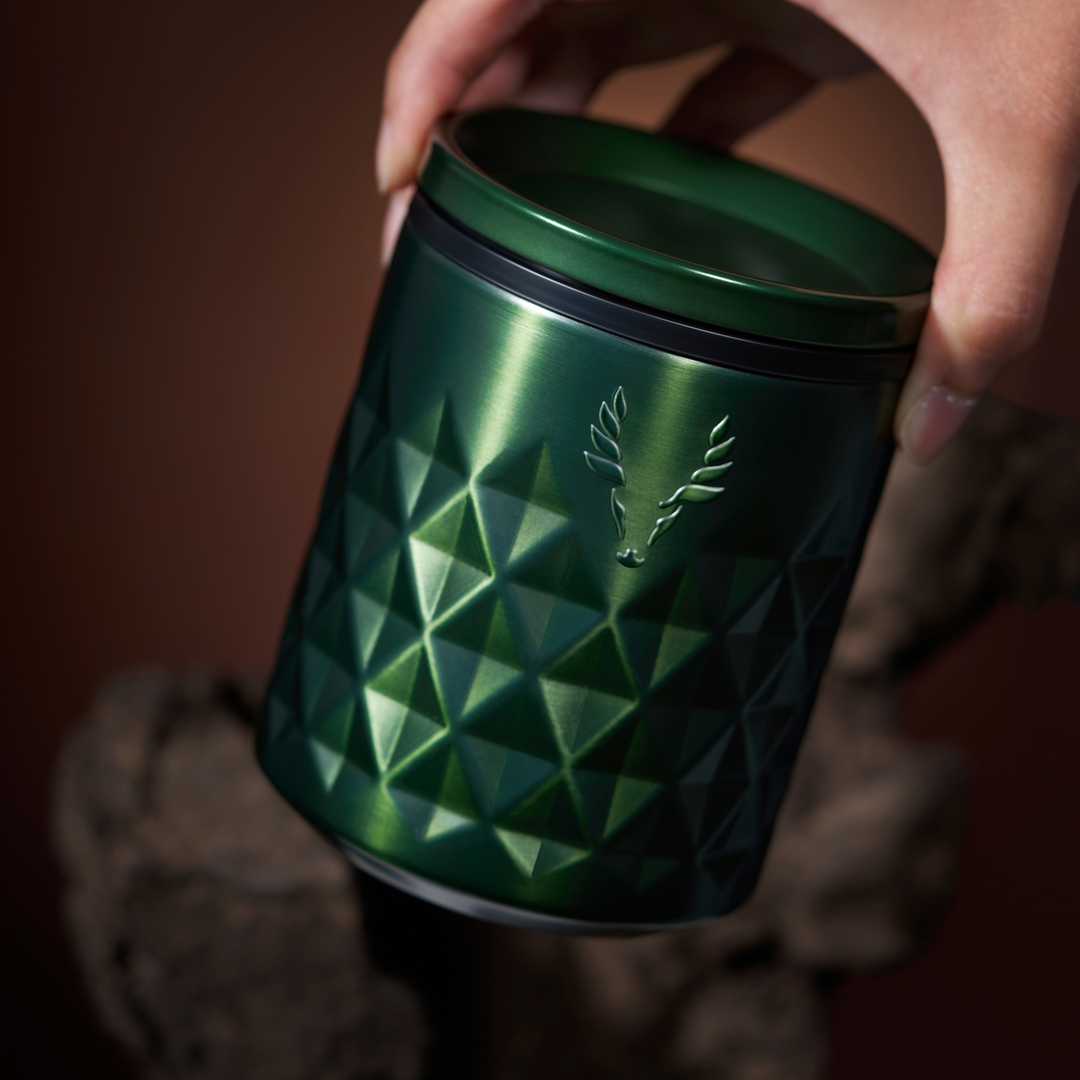 Viski - Paragon Ceramic Coated Rocks Tumbler w/ Lid - Satin Green