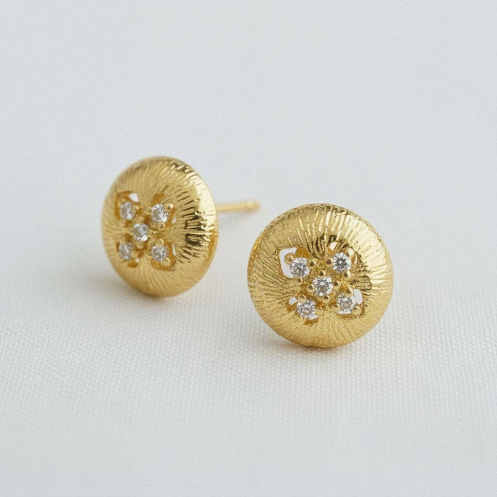 Ellemadera - Geometric Gemstone Dangle Earrings