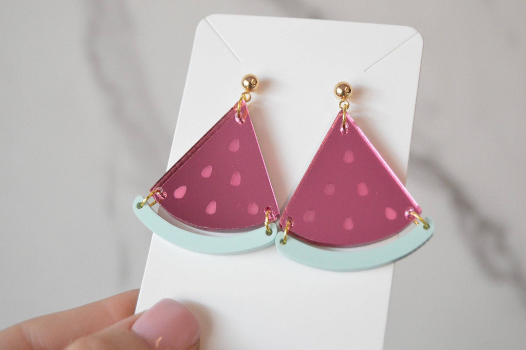 The Adorned Fox - Watermelon Earrings, Earrings, Summer Earrings