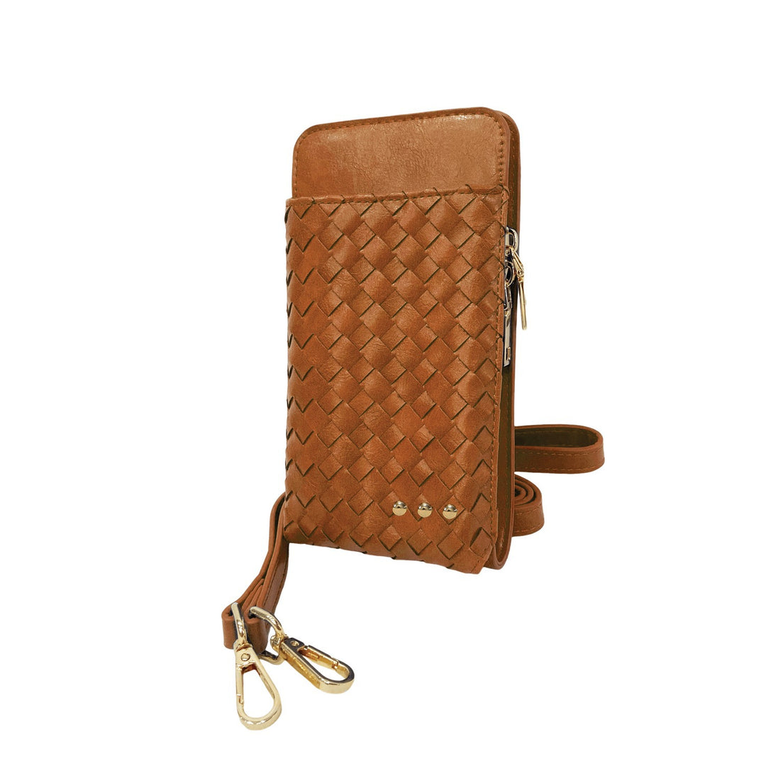 Woven Brown Woven Double Duty Phone Bag