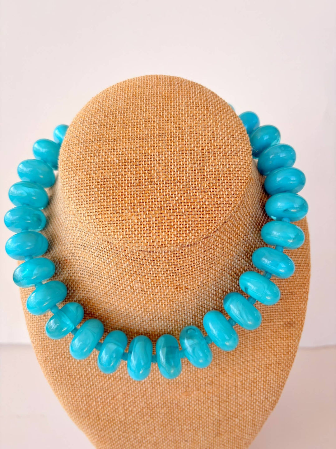 The Katie Kollective - The Rory — Turquoise Large Rondelle Beaded Necklace