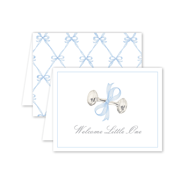 Dogwood Hill - Rattle and Bow Blue: Single Card